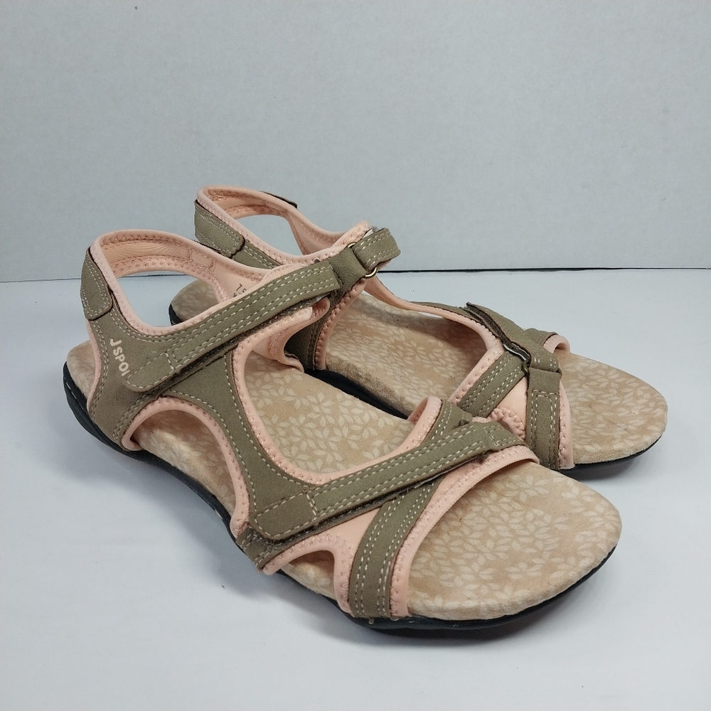 JSport by Jambu Size 7.5 M Pluto Encore Adjustable double strap Sandals Shoes